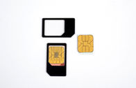 Adaptador preto padrão do cartão do micro SIM, 3FF ao adaptador de 2FF SIM