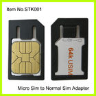 Micro preto plástico feito sob encomenda ao adaptador normal de SIM para IPhone 4