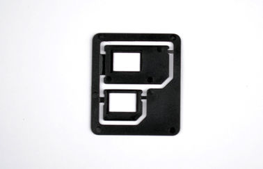 Micro adaptador plástico do cartão do telemóvel SIM do ABS, adaptador Nano combinado de SIM