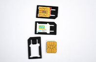 2013 plástico preto novo do adaptador 3FF do cartão do padrão de projeto micro SIM mini