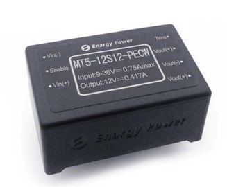 Módulos de alta freqüência MT5-12S12-PECW do conversor da fonte 5W 12V DC-DC da potência militar