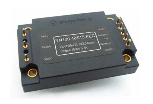 tensão do conversor 15 de 100W DC-DC com Solderability IEC60068-2-20 YN100-48S15-PEC