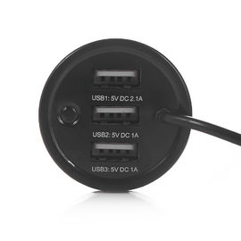 carregador do carro do porta usb de 4.2A 21W três com o micro adaptador incorporado do poder do cabo de USB