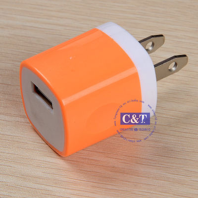 Casa do curso de USB tomada do carregador da parede do adaptador de um poder de 1,0 ampères para Iphone 6/6 5s positivos Samsung