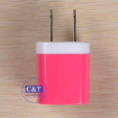 Casa do curso de USB tomada do carregador da parede do adaptador de um poder de 1,0 ampères para Iphone 6/6 5s positivos Samsung