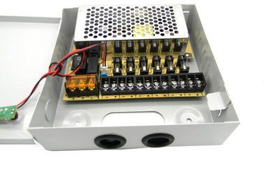 Fonte de alimentação da câmera do CCTV de 9 canais, caixa da fonte de alimentação do CCTV de 12V 5Amps