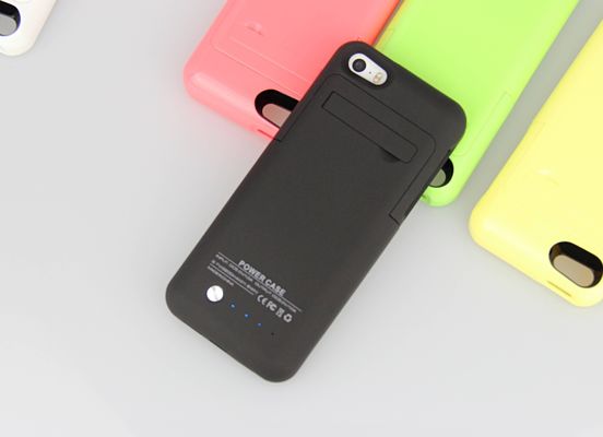 Tampa externo do exemplo do carregador do banco do poder do apoio de bateria para o iPhone 5 2200mAh