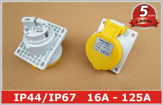 O painel angular montou o Pin industrial do interruptor 110V 16A IP44 3 do soquete de poder para o fuzileiro naval