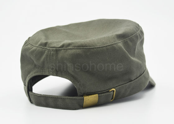 Forro personalizado do verde do exército do algodão tampão militar vazio com curvatura do metal