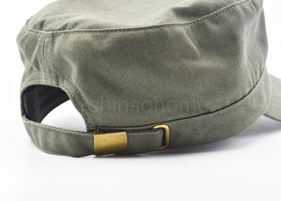 Forro personalizado do verde do exército do algodão tampão militar vazio com curvatura do metal