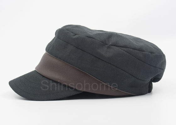 Tampão militar com couro, tampão do algodão vazio dos homens da forma da sarja do exército
