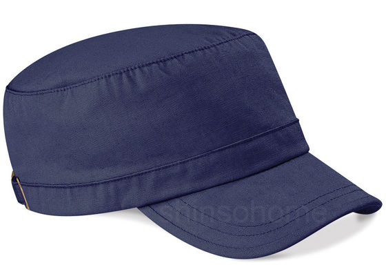 Azul vazio do tampão do exército do algodão com curvatura do metal, chapéu do exército dos homens 22 polegadas