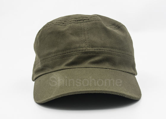 Curvatura militar 56 - 60 CM do metal do verde do exército do tampão 100% do algodão unisex ajustável