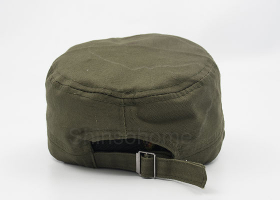 Curvatura militar 56 - 60 CM do metal do verde do exército do tampão 100% do algodão unisex ajustável