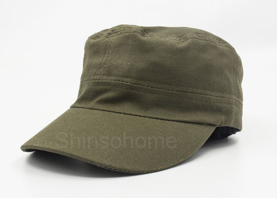 Curvatura militar 56 - 60 CM do metal do verde do exército do tampão 100% do algodão unisex ajustável