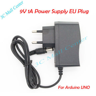 A UE da fonte de alimentação da C.C. 9V 1A do adaptador do conversor da C.A. 100V-240V obstrui 1000mA para a ONU de Arduino MEGA