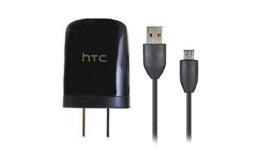 Conversor do adaptador do carregador do curso do OEM 5V 2A USB para o telemóvel de HTC, cor preta
