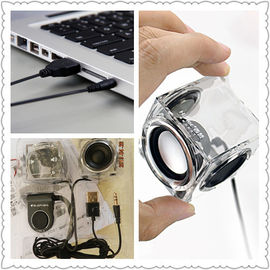 Oradores de cristal externos do desktop de USB do telefone esperto pequeno no desktop