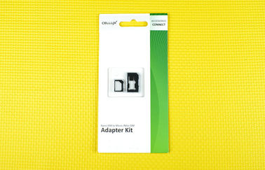 Adaptador plástico do cartão do micro SIM do iPhone 4, mini 4FF a 3FF